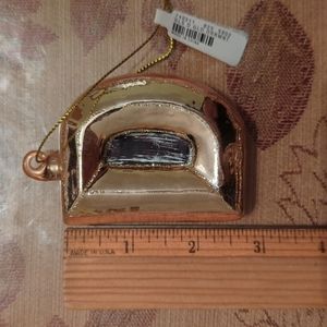 NWT West Elm Glass D initial Ornament